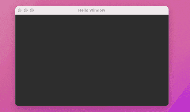 Screenshot of a window on MacOS