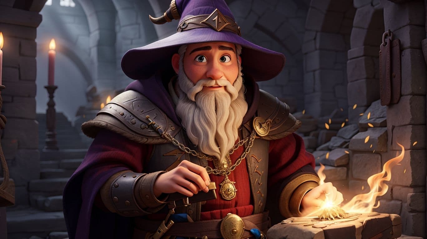 3D art of a wizard character