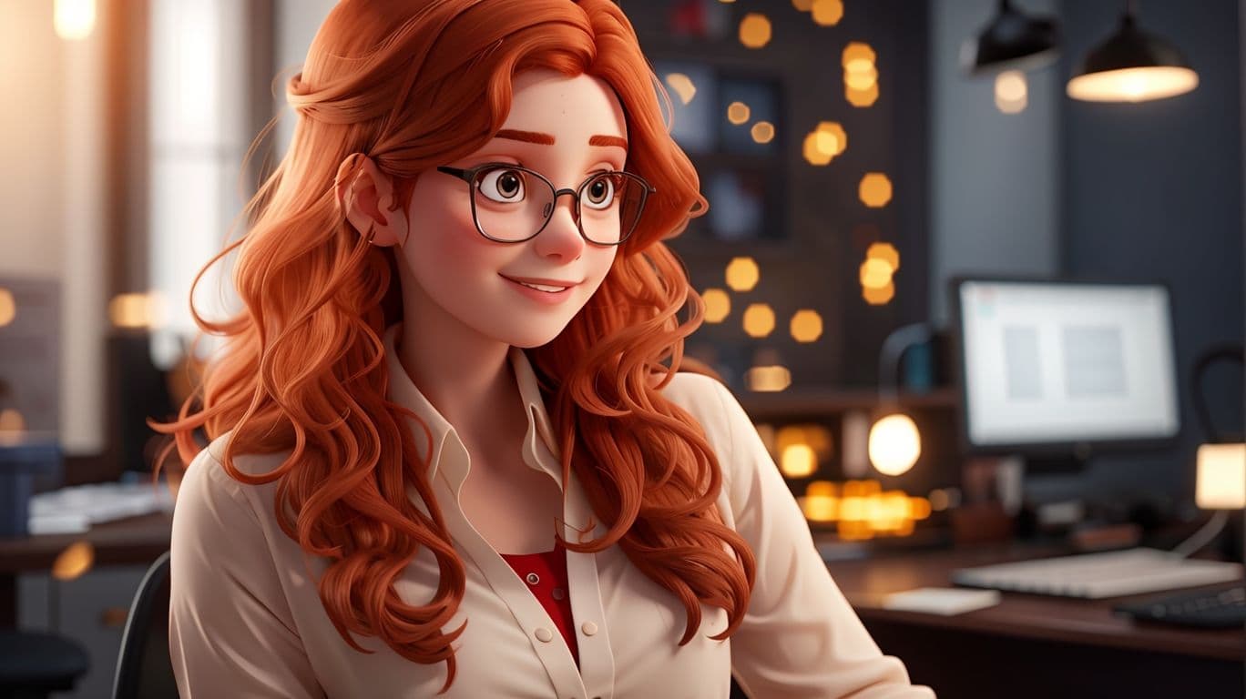 3D art showing a programmer