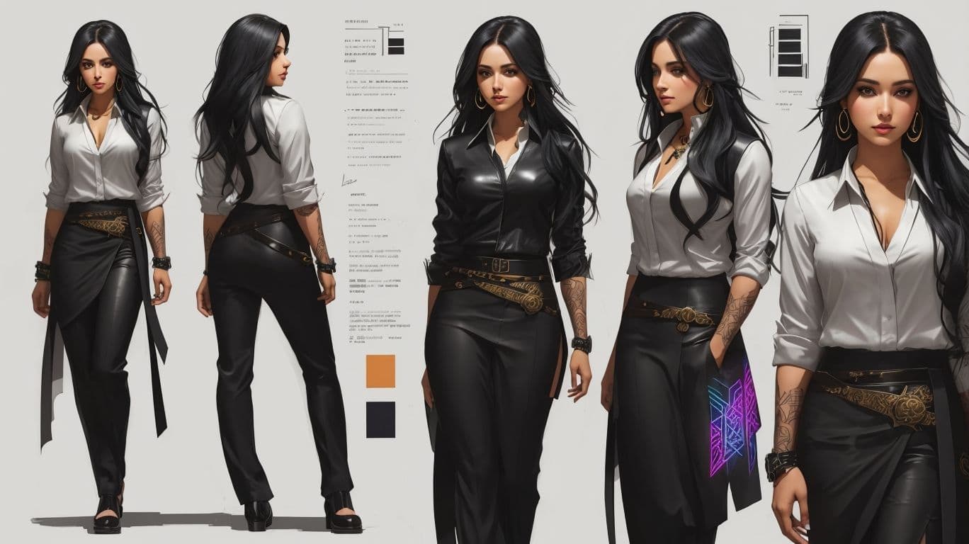 3D concept art of an office worker