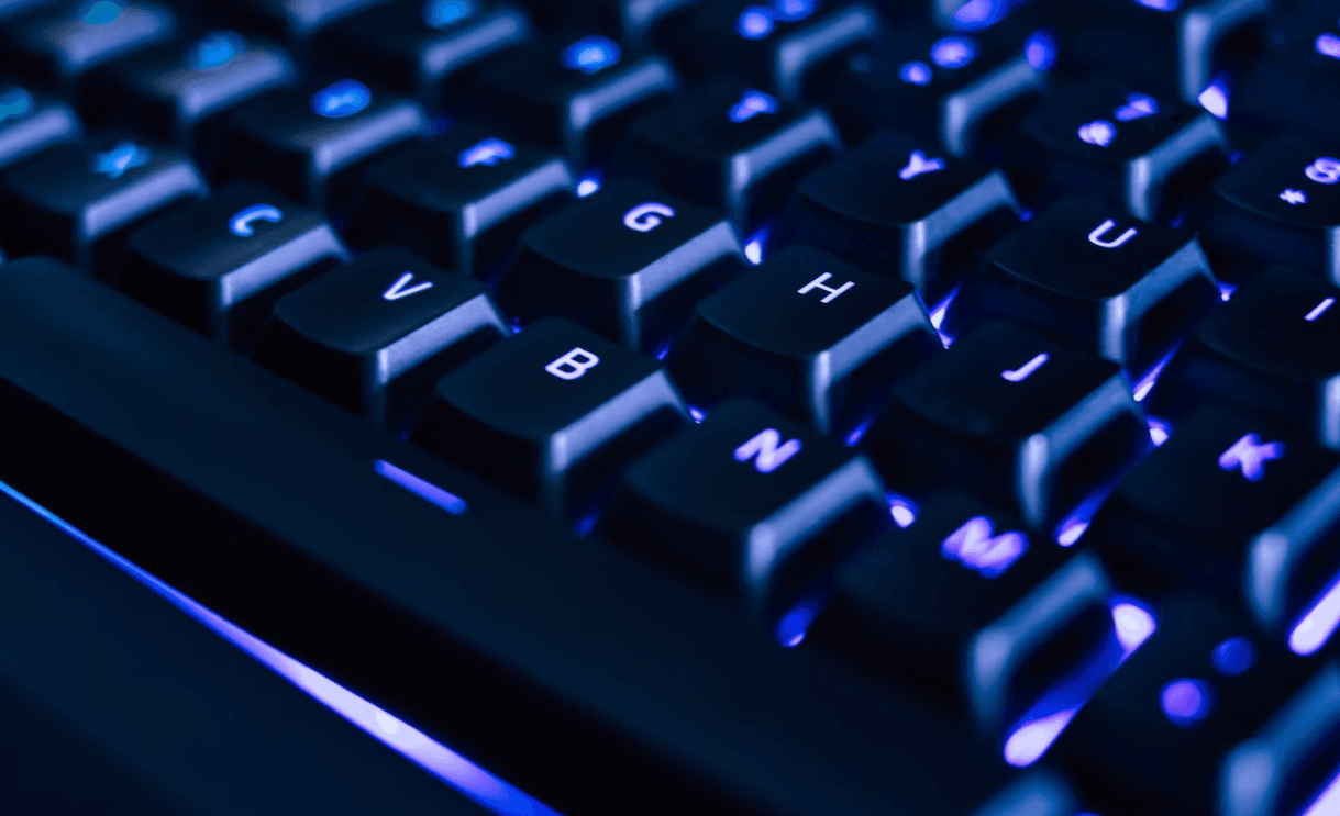 Image of a blue keyboard