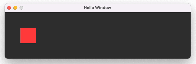 Screenshot of an SDL2 window showing a button