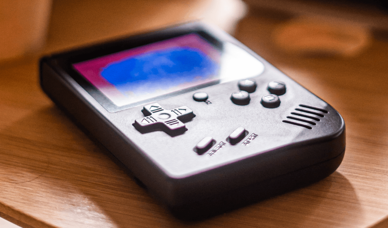 Photo of a retro games console