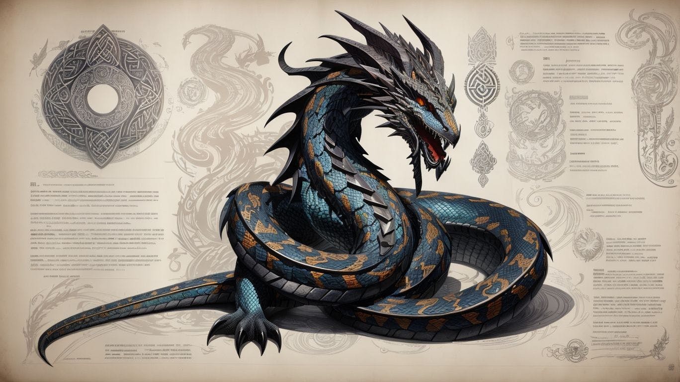 3D Concept Art of a Dragon