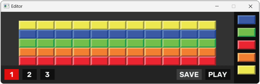 A screenshot of our map editor