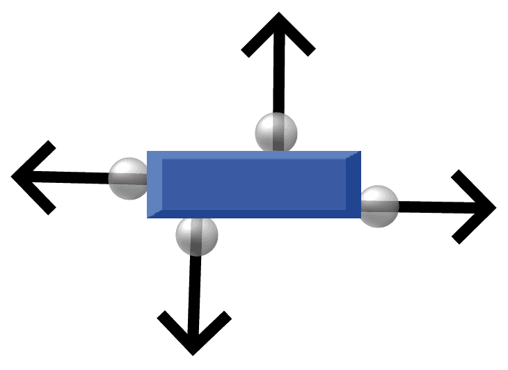 Diagram showing ball hit normals