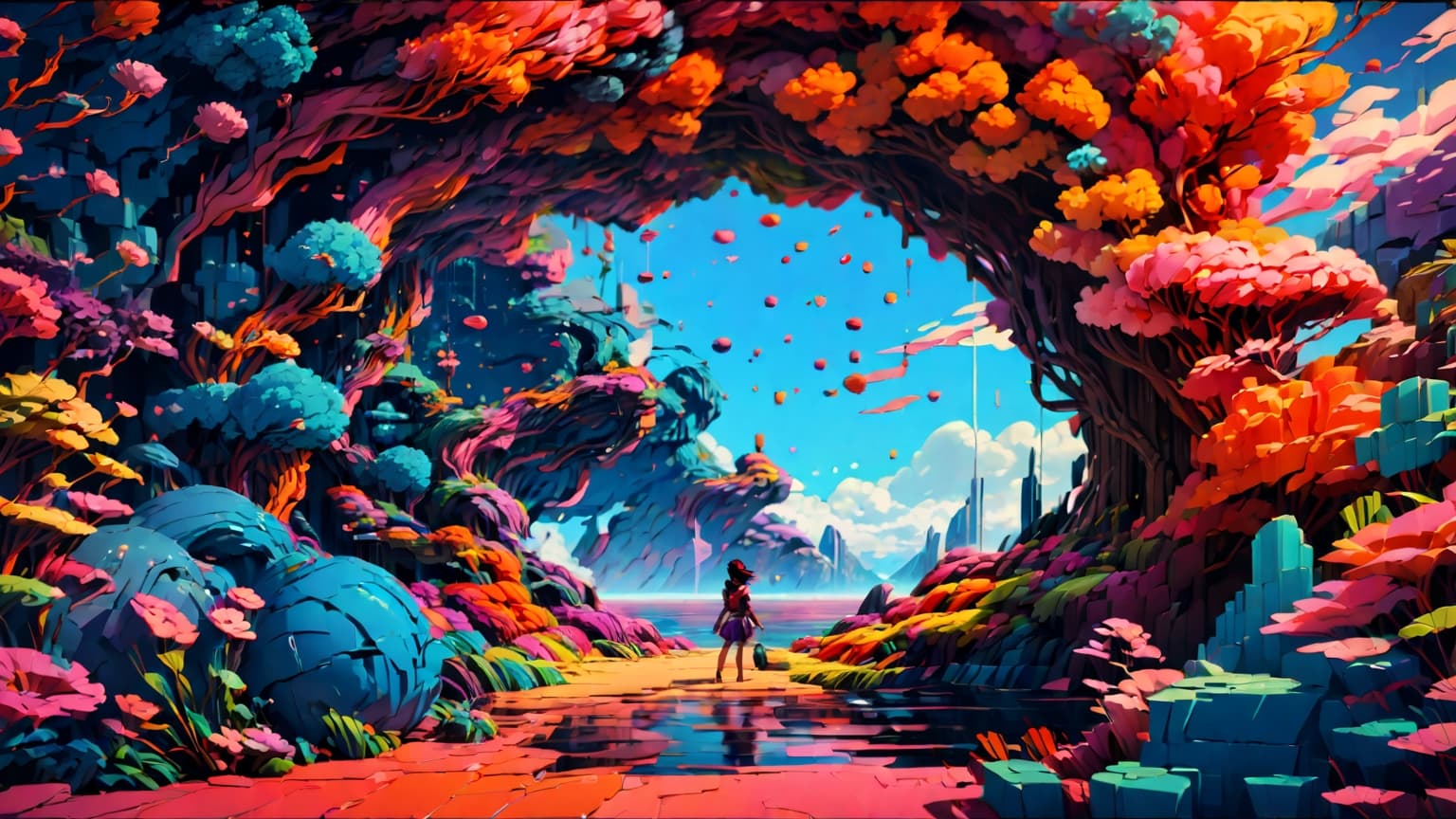 Abstract art representing computer programming