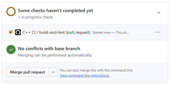Screenshot of a pending GitHub Actions report on a PR