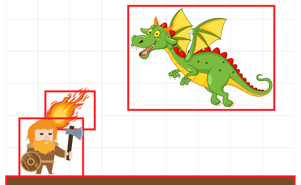 Image showing player colliding with a projectile