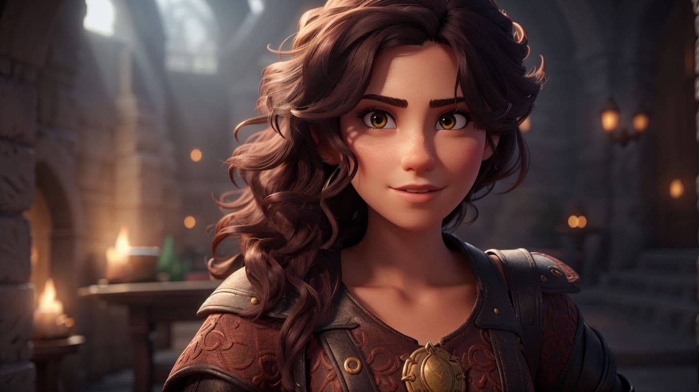 3D art showing a fantasy character