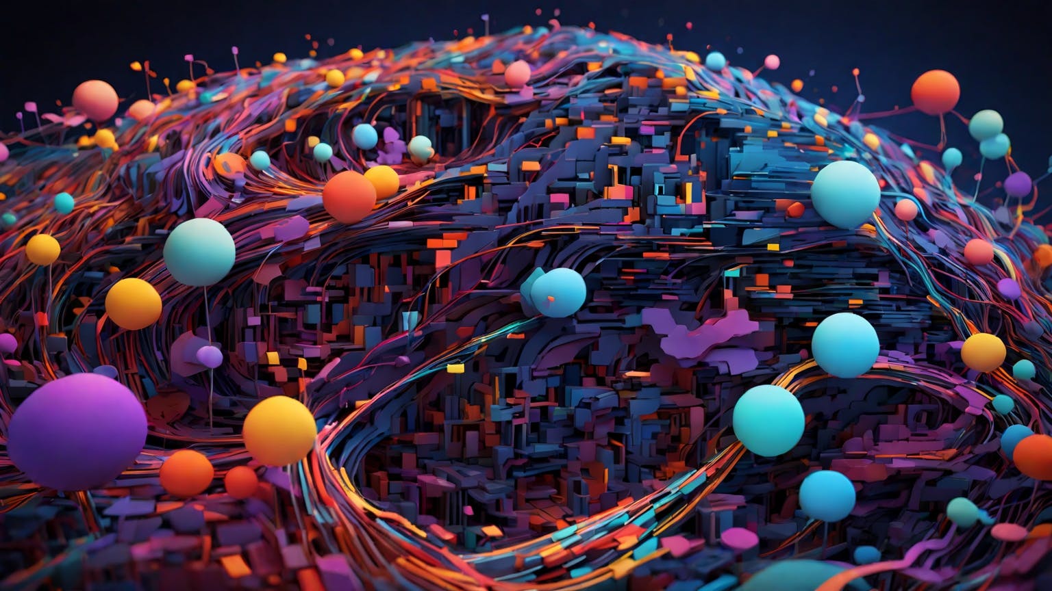 Abstract art representing computer programming