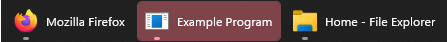 Screenshot of a program flashing on the Windows taskbar