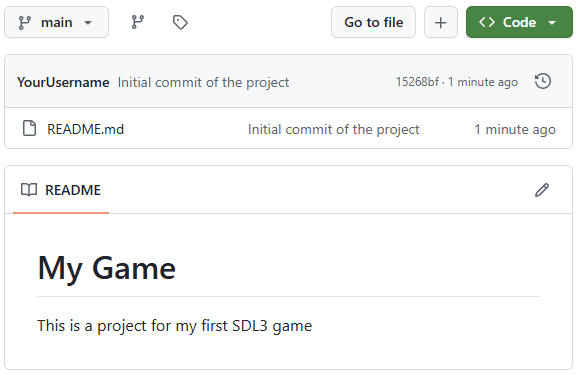 Screenshot of the repository page on GitHub