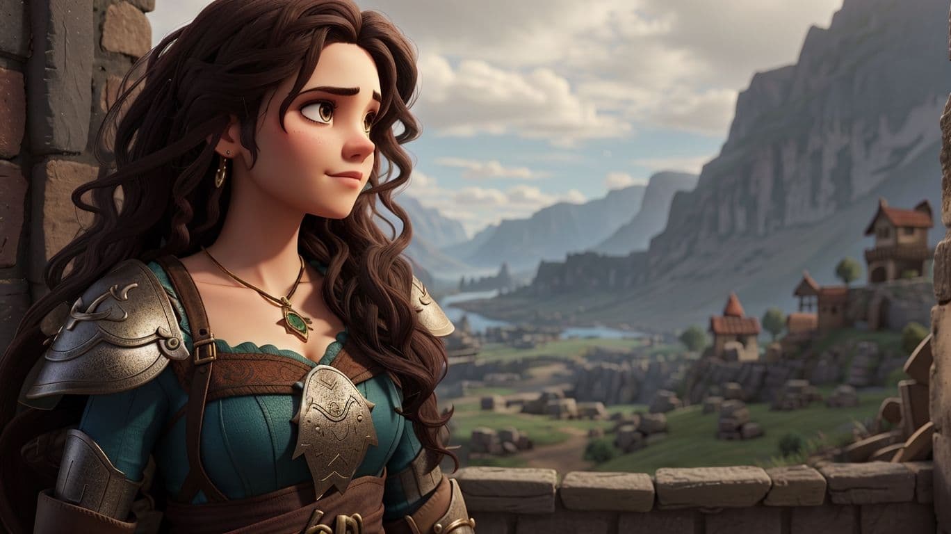 3D art showing a character looking into the distance