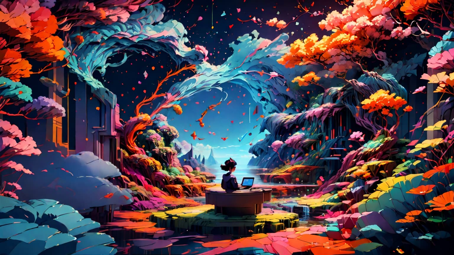 Abstract art representing computer programming