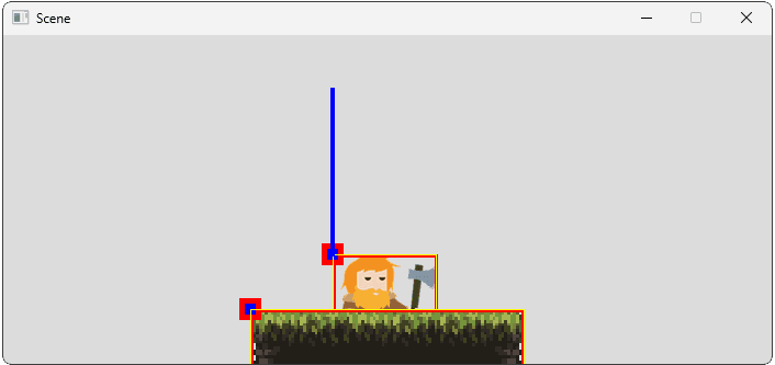 Screenshot showing our collision debug helpers