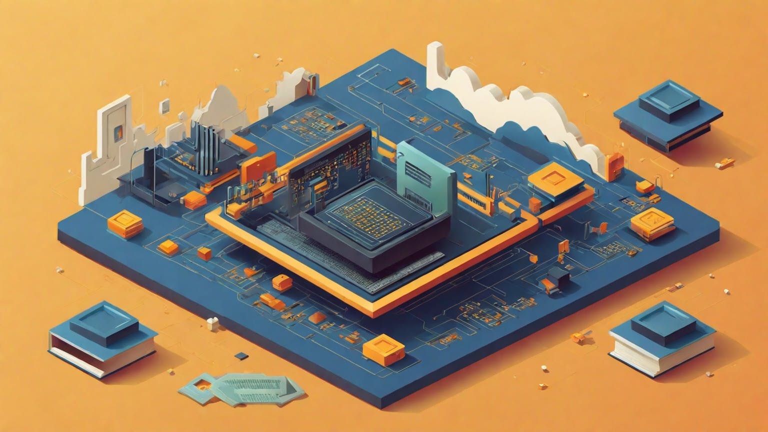 Illustration representing computer hardware