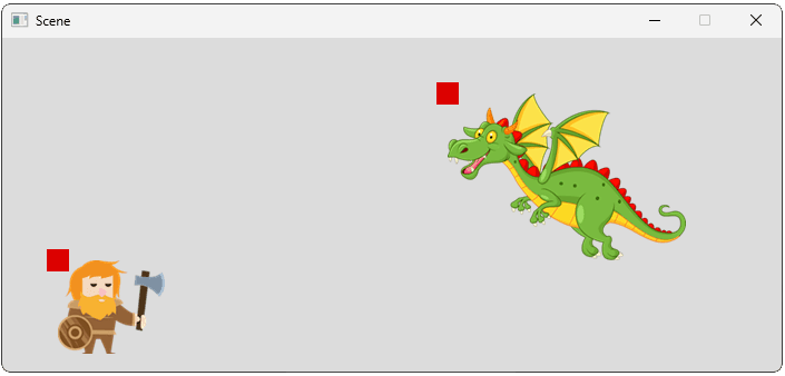 Screenshot showing our rendered scene with debug helpers drawn