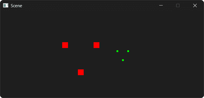 Screenshot showing the scene with depth