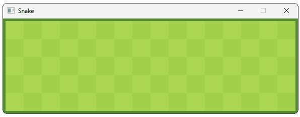 Screenshot of the empty snake grid