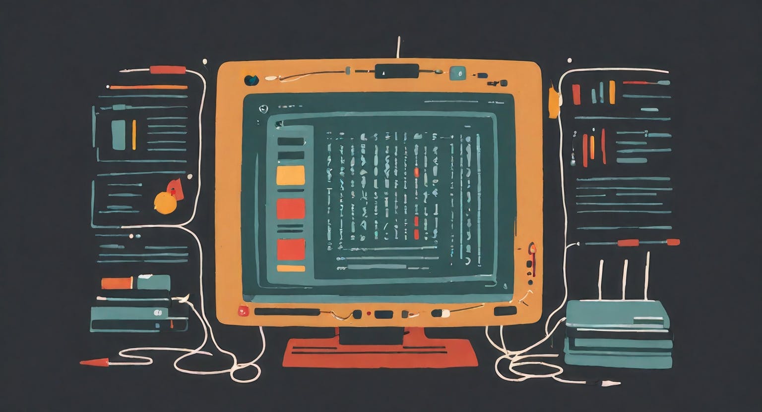Illustration representing computer hardware